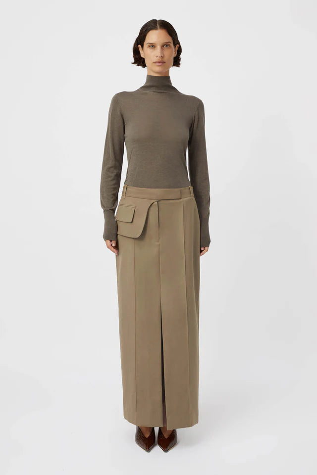 Madero Maxi Skirt - Khaki