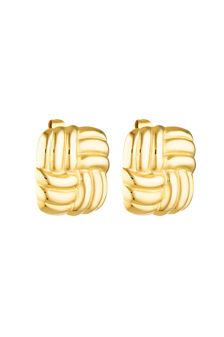 Baby Cushion Earrings - Gold