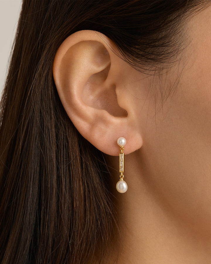 Breathe Pearl Drop Earrings