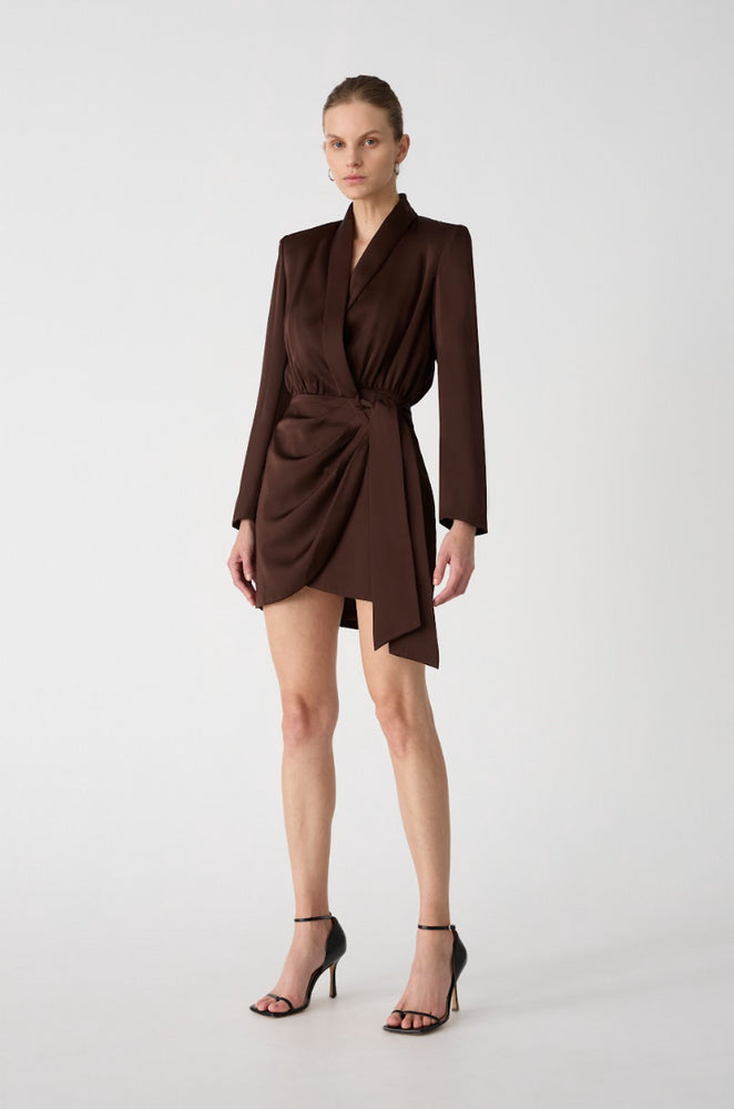 Azera Mini Dress - Dark Choc