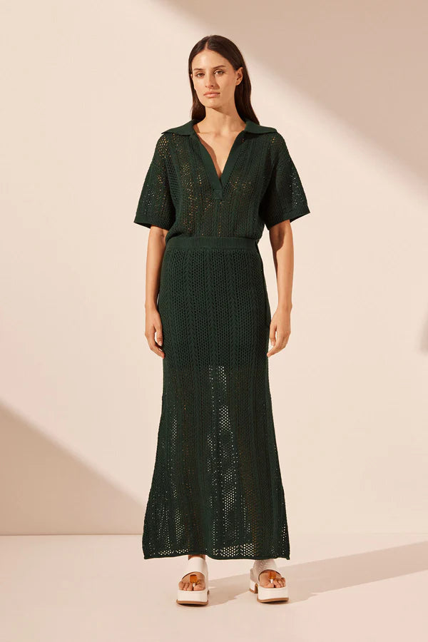 Arlo Maxi Skirt - Deep Forest