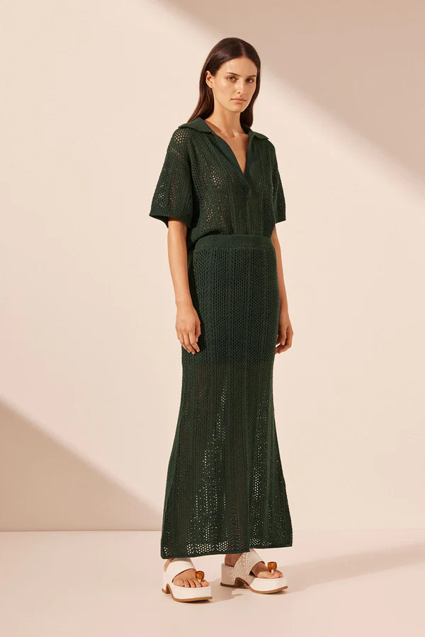 Arlo Maxi Skirt - Deep Forest