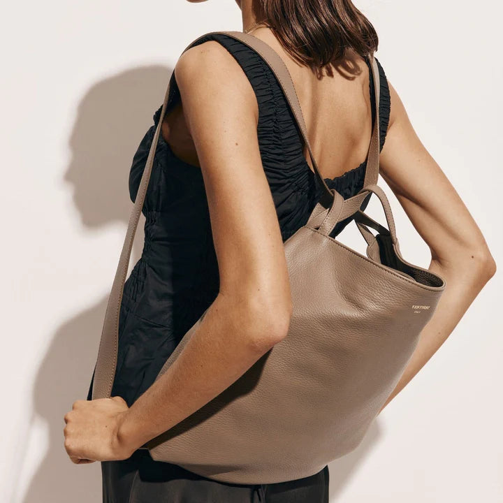 Bella Backpack Tote - Taupe