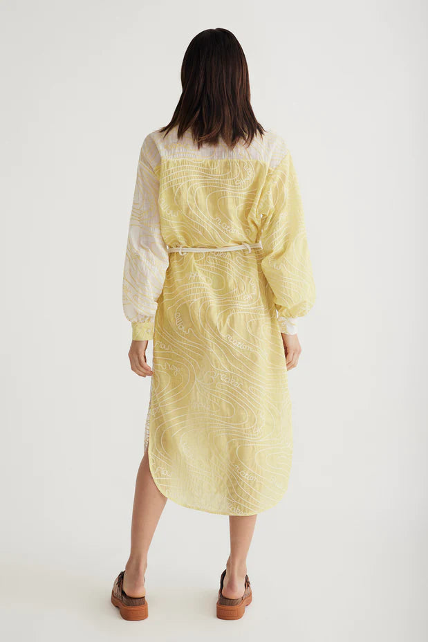 Surge Belted Shirt Dress - Zest