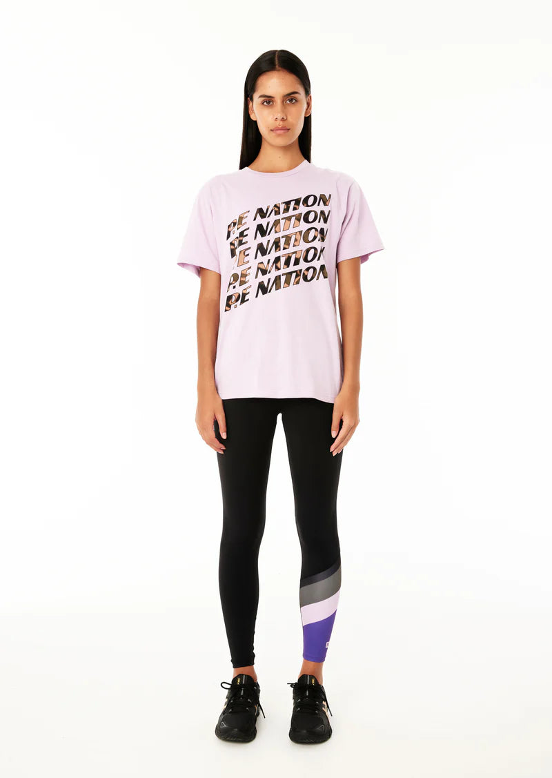Block Pass SS Tee - Fair Orchid