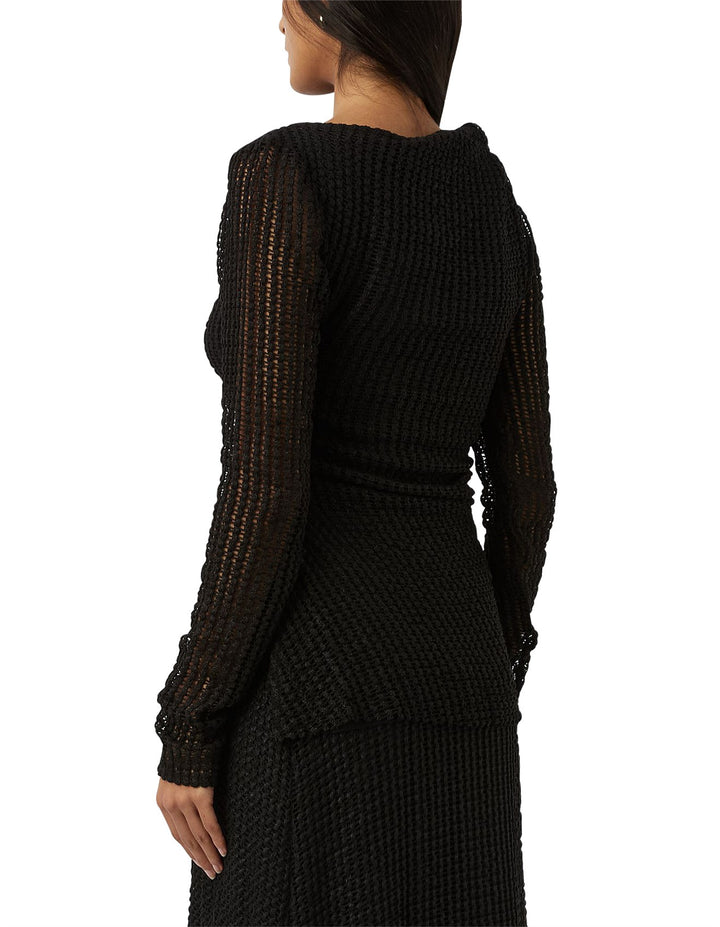 Willa Textured Top - Black