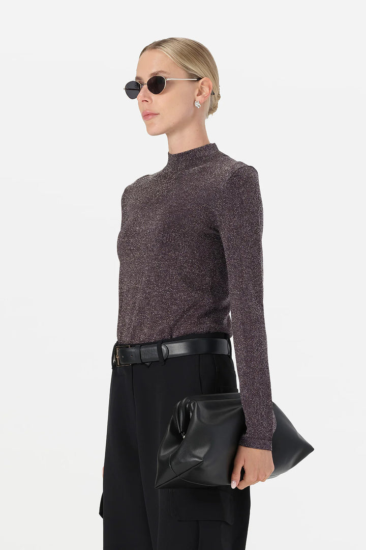 Thelma Knit Top - Midnight Lurex
