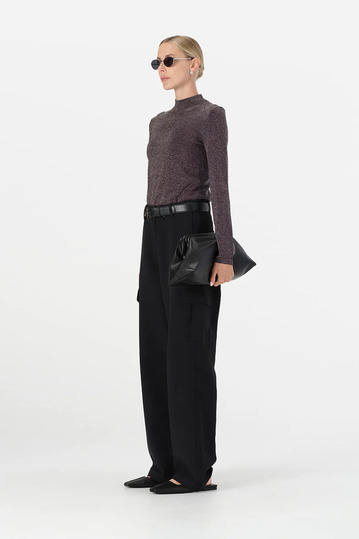 Thelma Knit Top - Midnight Lurex