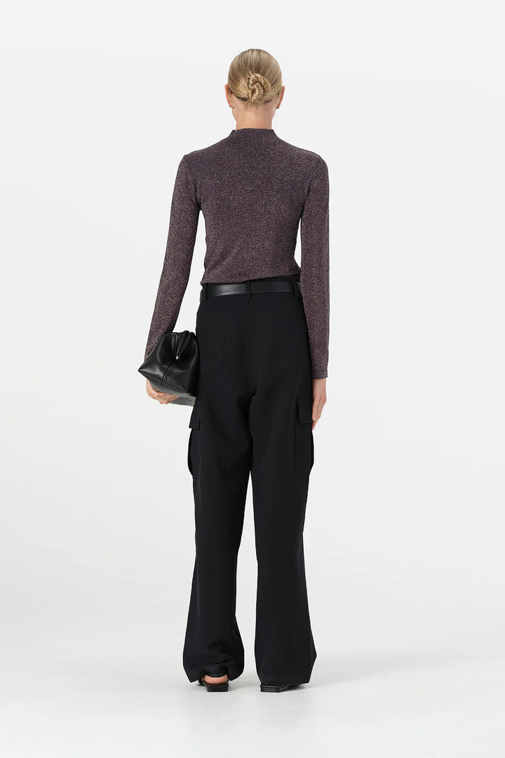Thelma Knit Top - Midnight Lurex