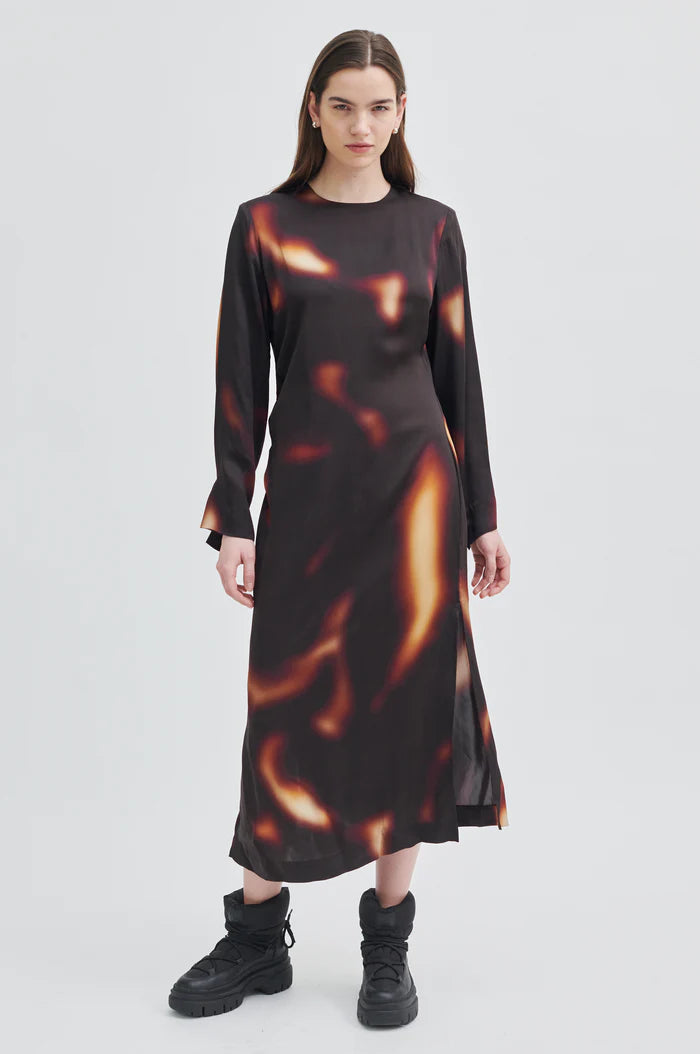 Glowing Dress - Printed Black