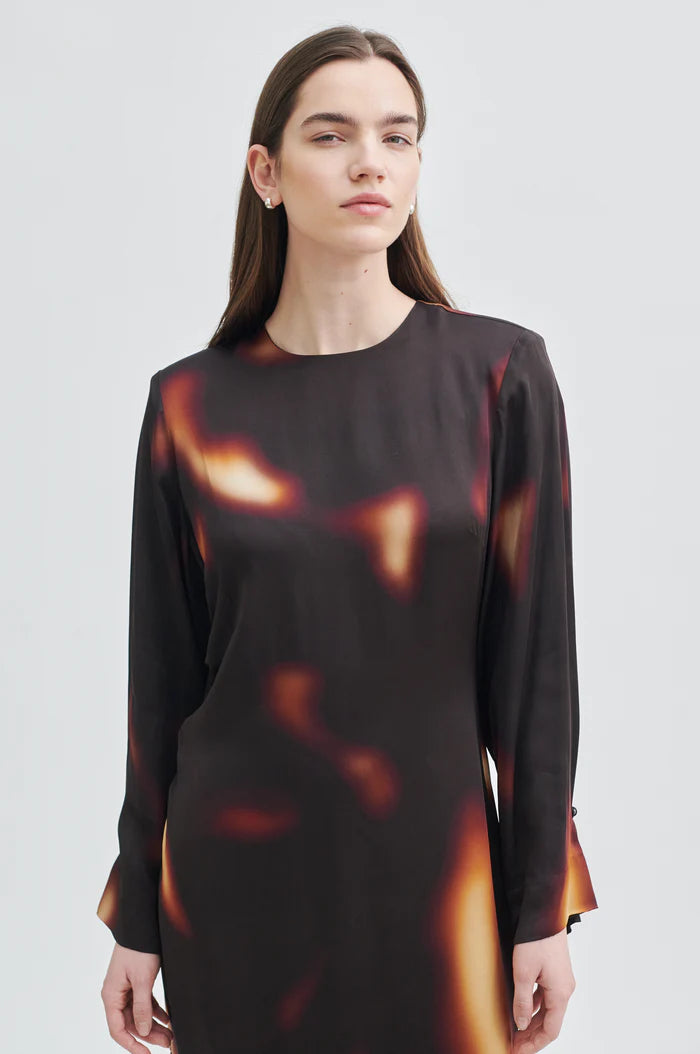 Glowing Dress - Printed Black