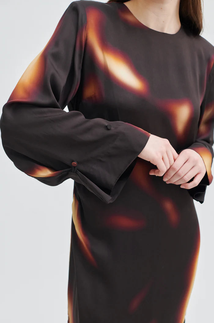 Glowing Dress - Printed Black