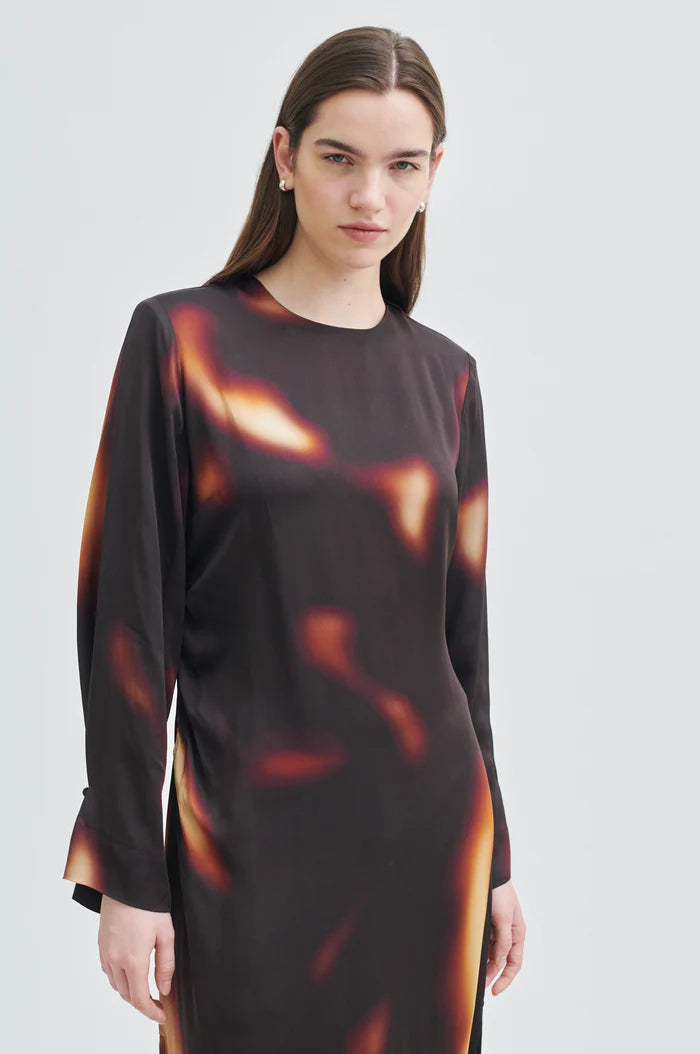 Glowing Dress - Printed Black