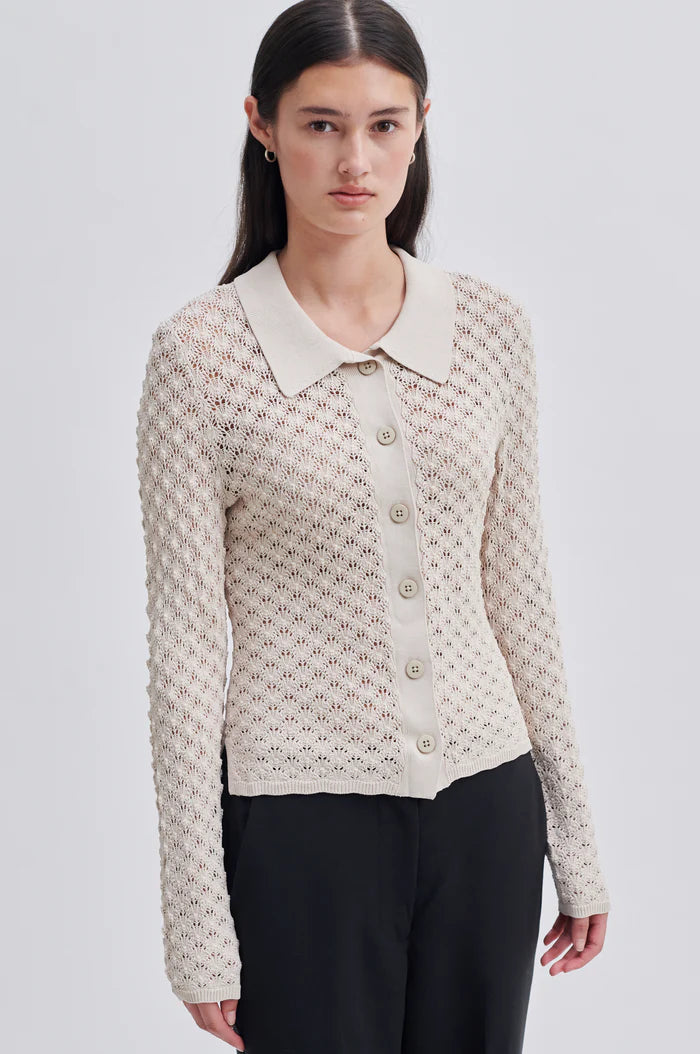 Wilda Textured Cardigan - French Oak