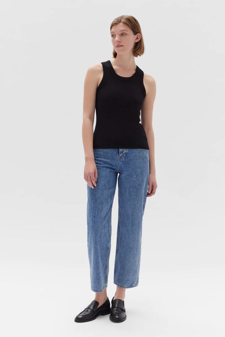 Miana Organic Rib Tank - True Black
