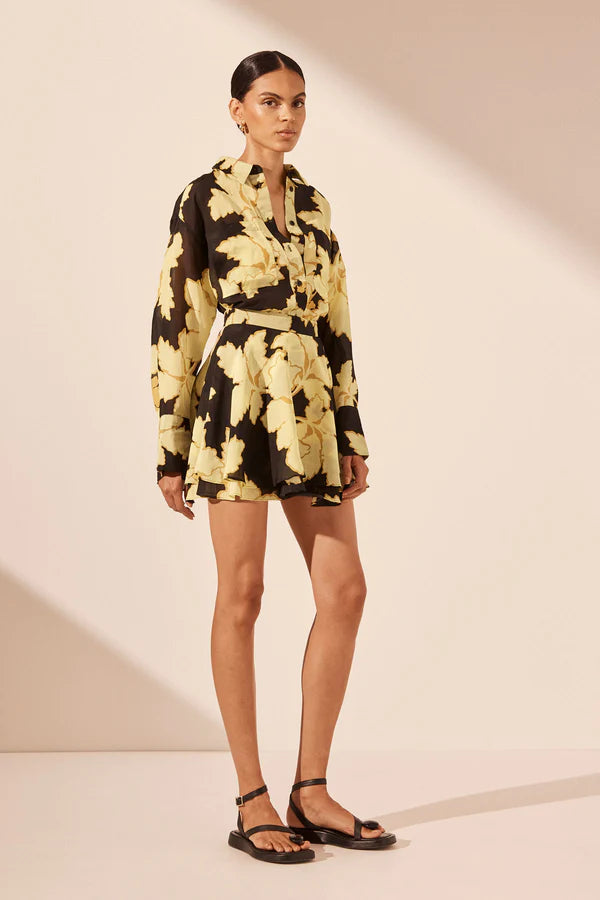 Lucia Circular Mini Skirt - Lemonade/Multi