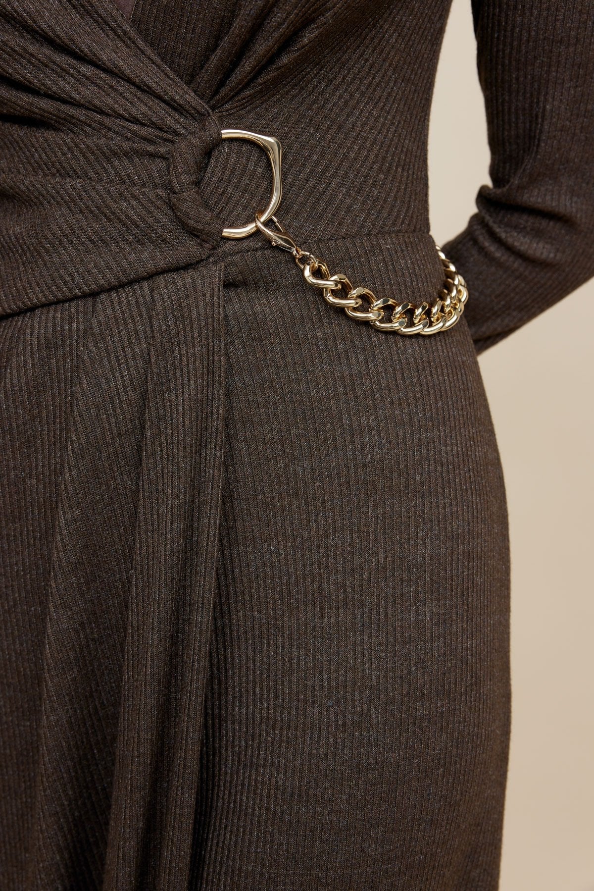 Alfred Midi Dress - Dark Mocha