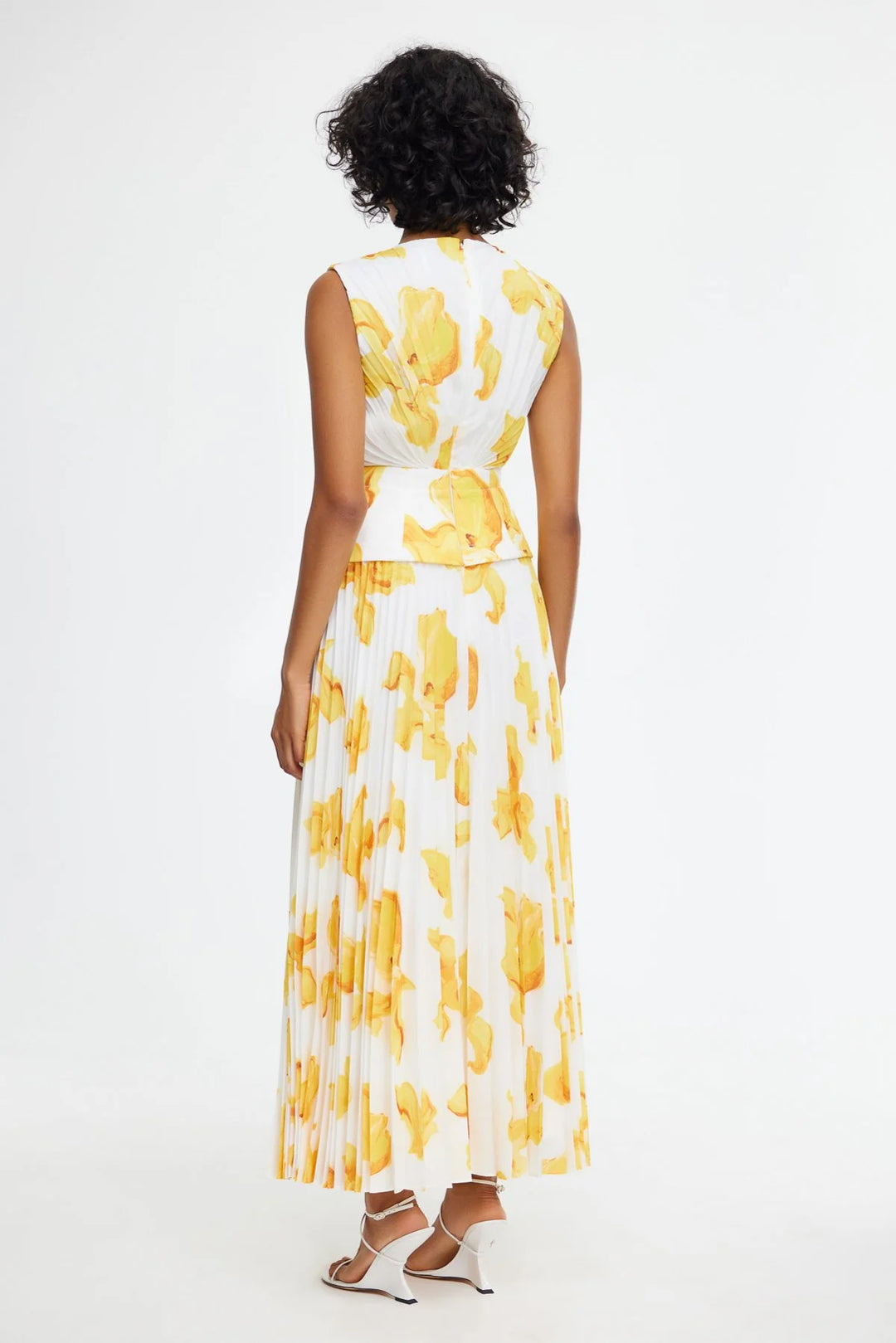 Rhodes Midi Dress - Ivory Calla Lily