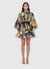 Alexandra Belted Mini Dress - Azalea Print in Twilight