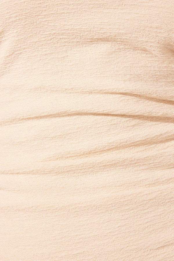 Beau Off Shoulder Twist Top - Macadamia