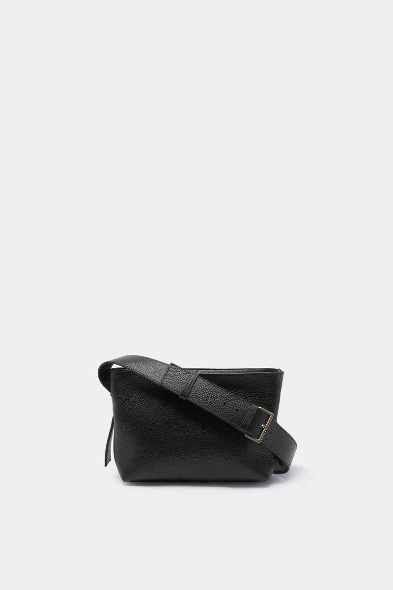Bridie Leather Crossbody Bag - Black