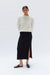 Brynn Cotton Rib Knit Skirt - Black