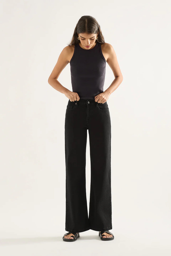 Mia Wide Leg Jean - Black
