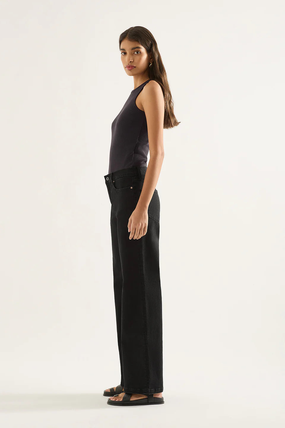 Mia Wide Leg Jean - Black