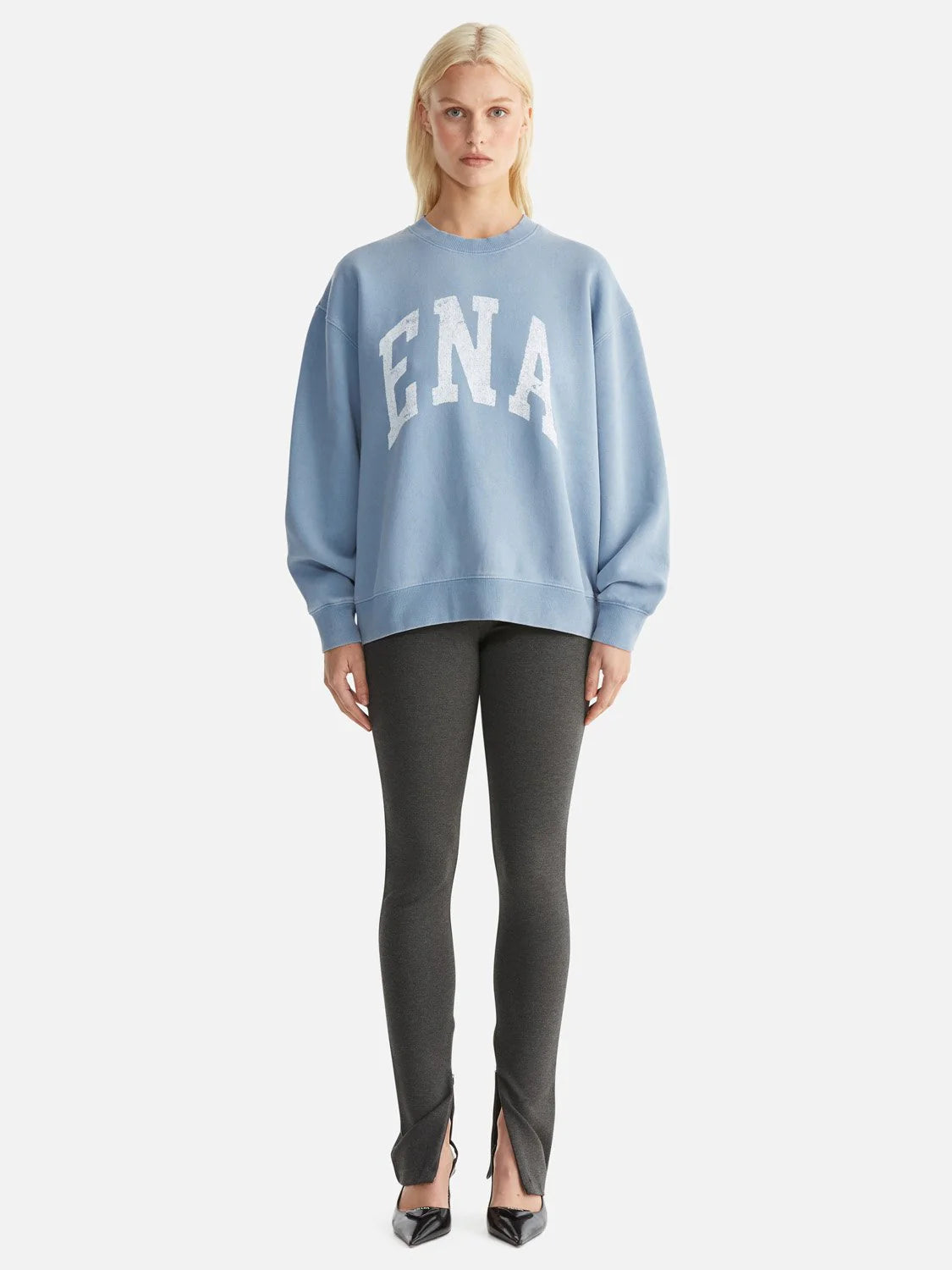 Lilly Oversized Sweater - College/Sky Washed