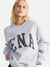 Lilly Oversized Sweater College - Mid Grey Marle