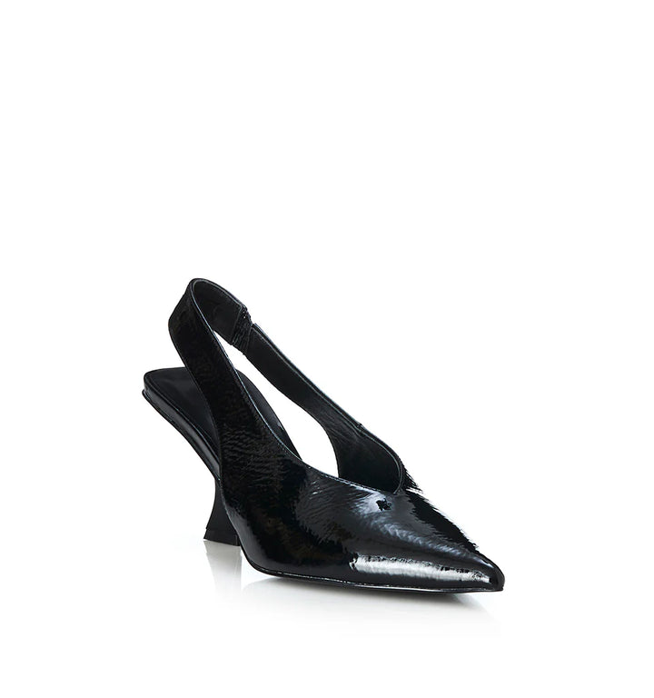 Frankie - Black Crinkle Patent