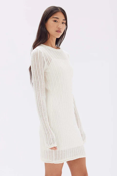 Gwen Knit Mini Dress - Cream