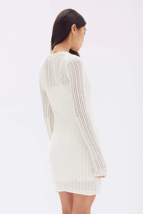 Gwen Knit Mini Dress - Cream