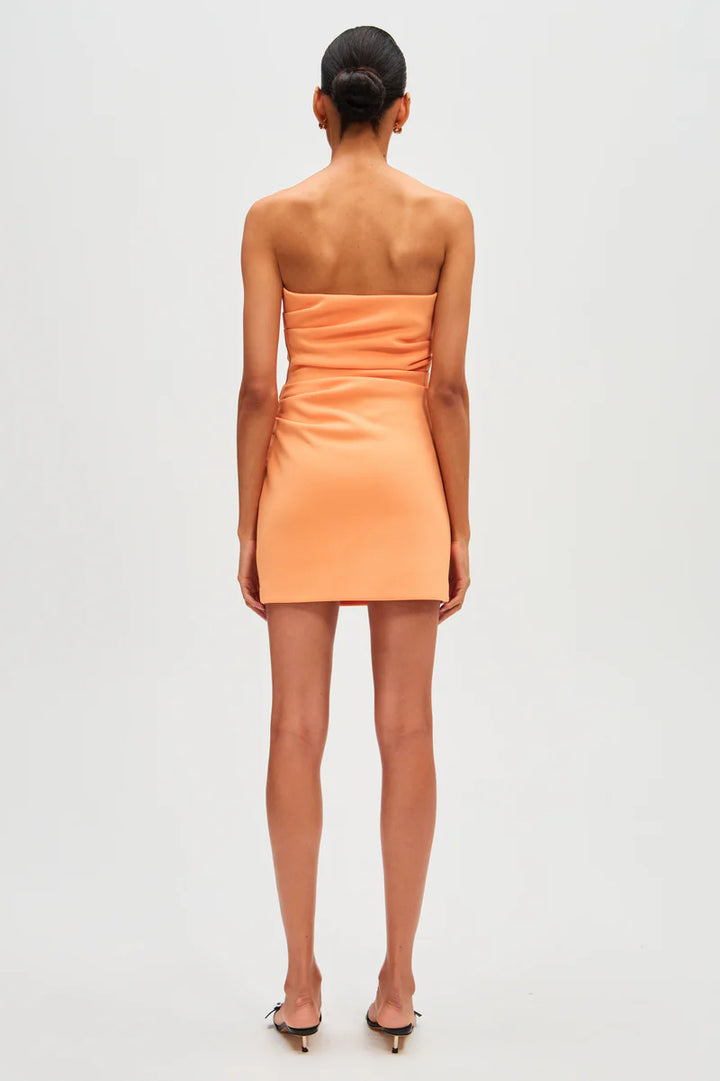 Alston Crepe Mini Dress - Tangerine
