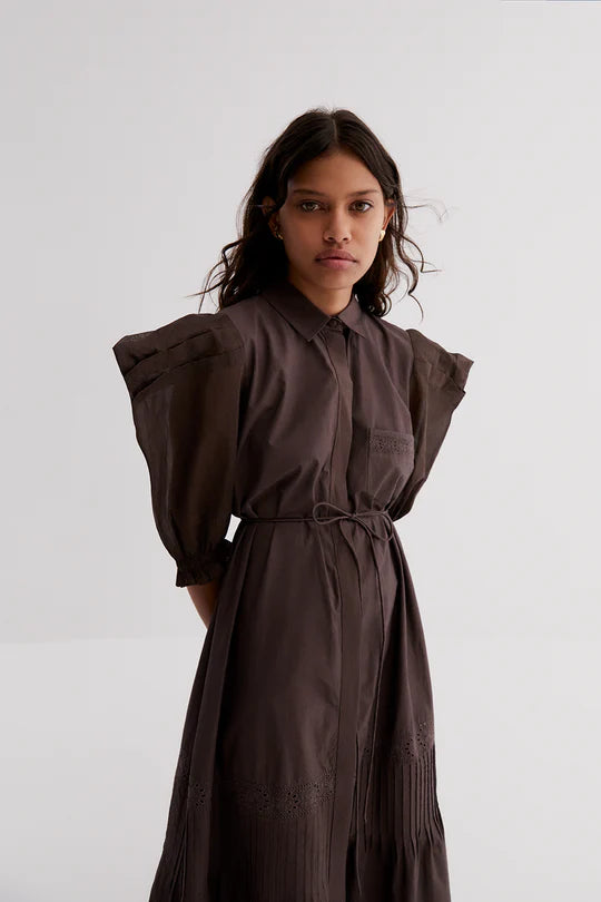 Sonya Midi Shirt Dress - Oak