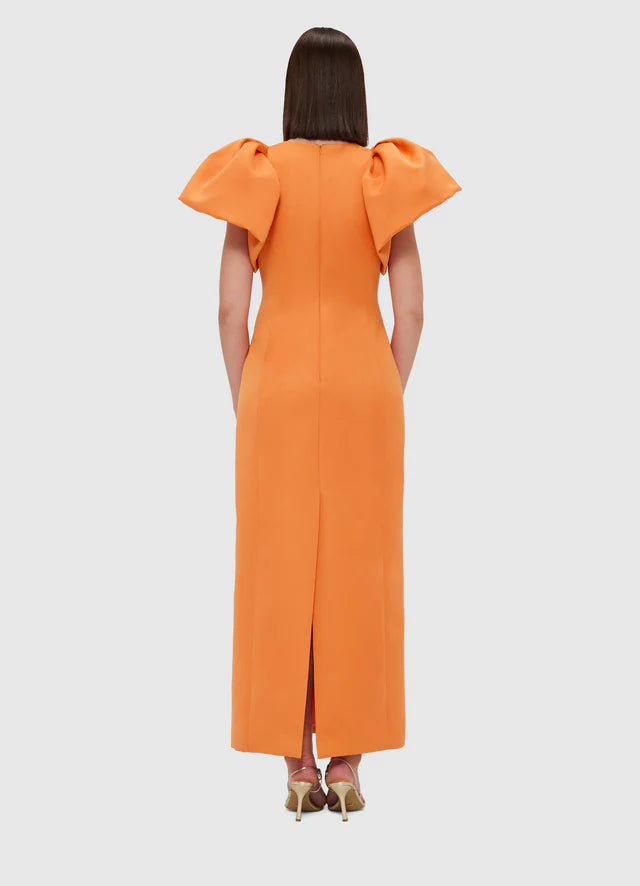 Lucinda Embellished Maxi Dress - Hydrangea/ Tangerine