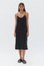 Linen Slip Dress - Black