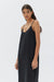 Linen Slip Dress - Black