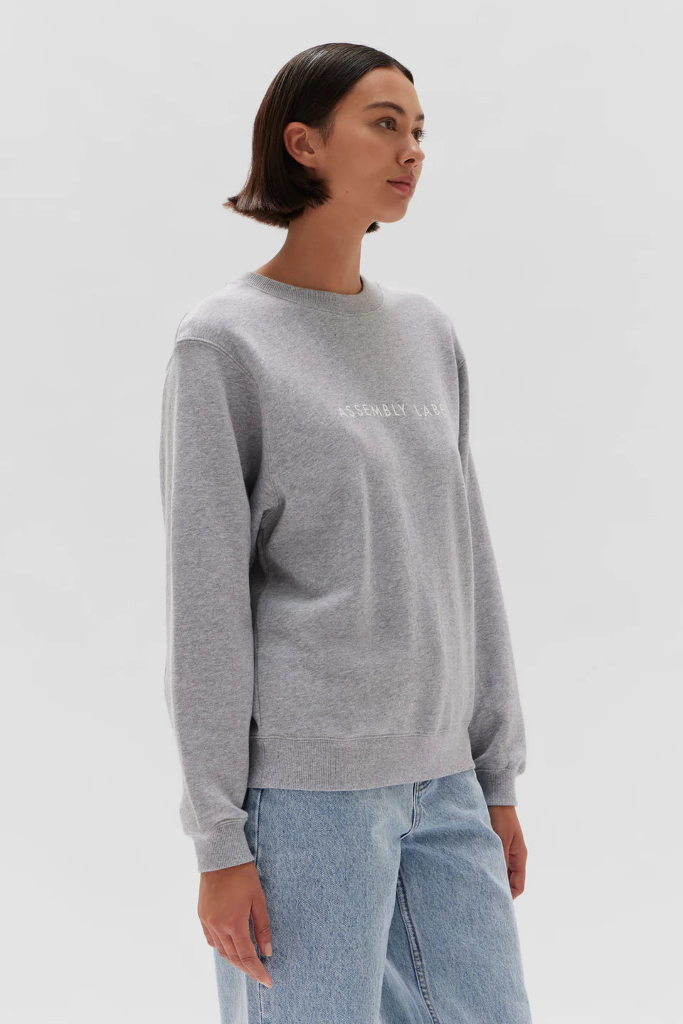 Assembly label sales logo fleece sweater