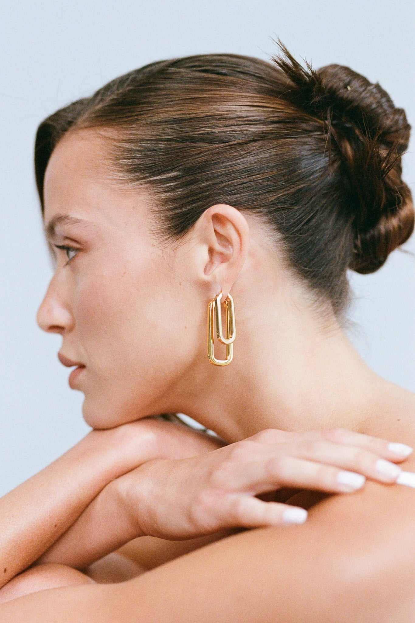 Baby Oval Hoops - Gold