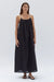 Rosalia Cotton Voile Maxi Dress - Black