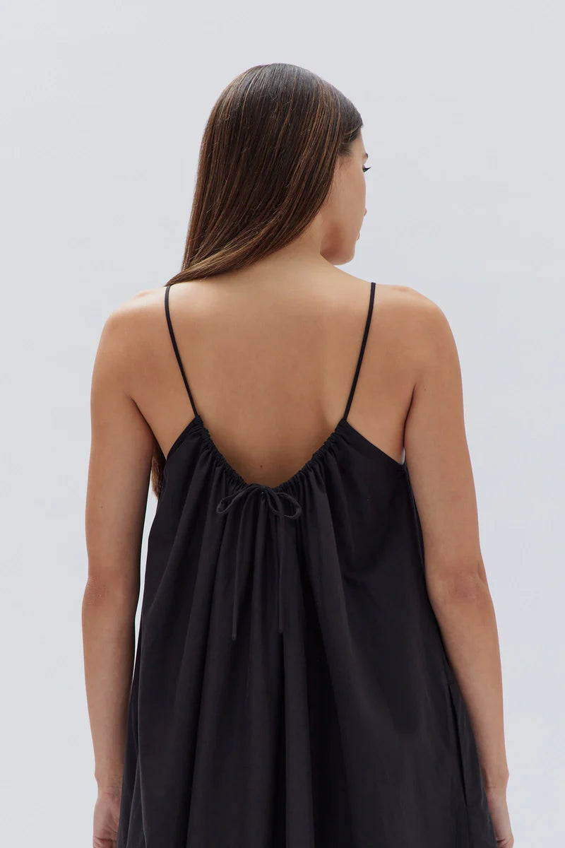 Rosalia Cotton Voile Maxi Dress - Black