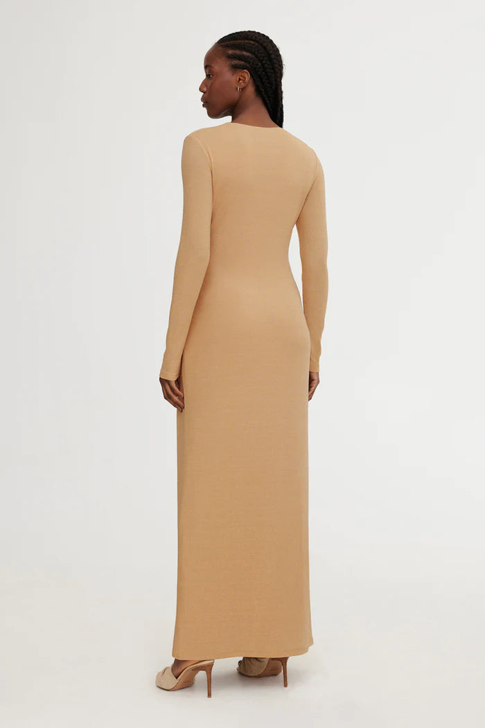 Kyla Long Sleeve Dress Gold Mali Lane Boutique