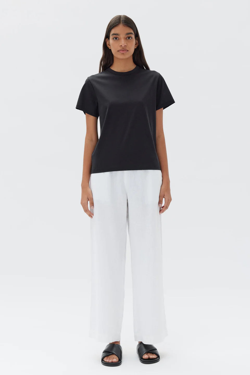 Silk Blend Tee - Black