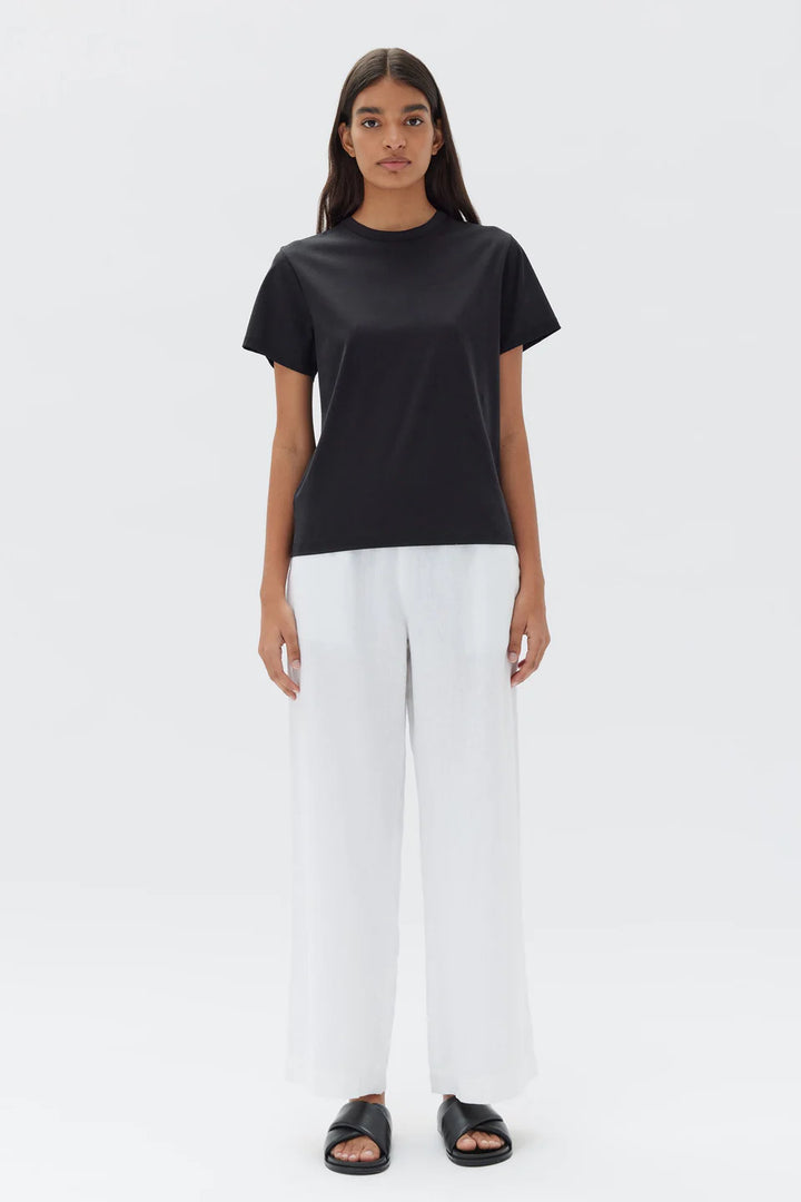 Silk Blend Tee - Black