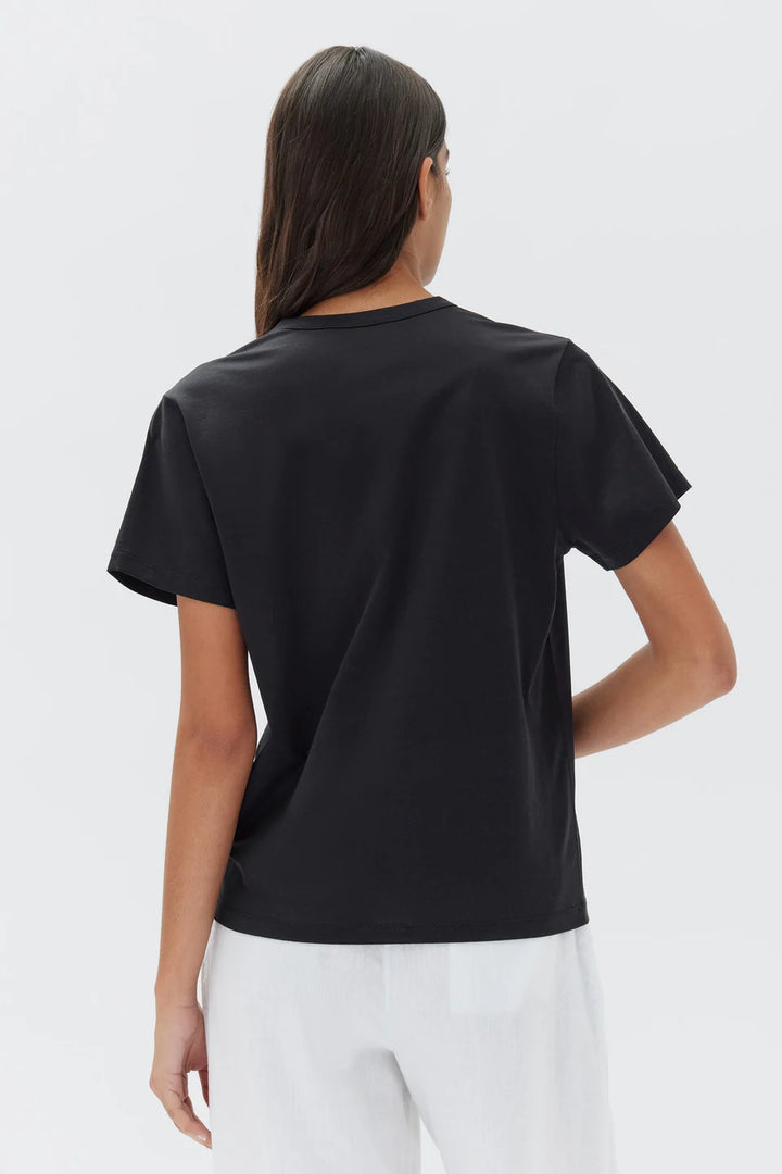 Silk Blend Tee - Black