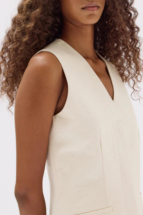 Simone Mini Dress - Oat Marle