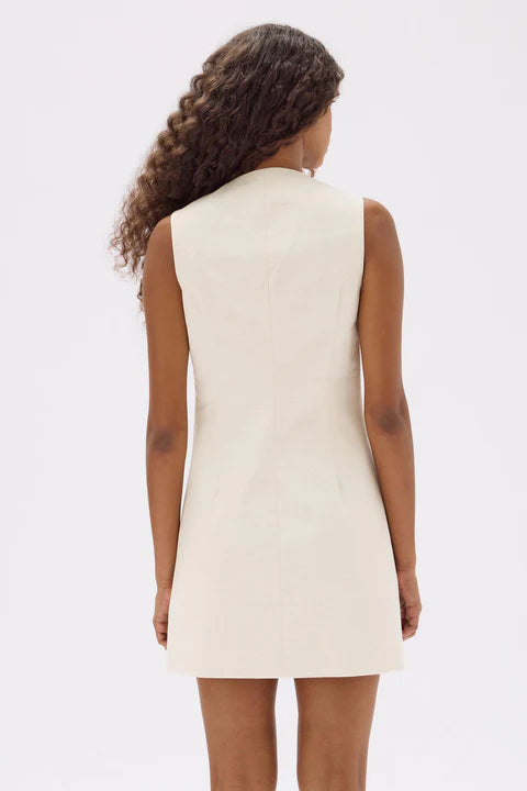 Simone Mini Dress - Oat Marle