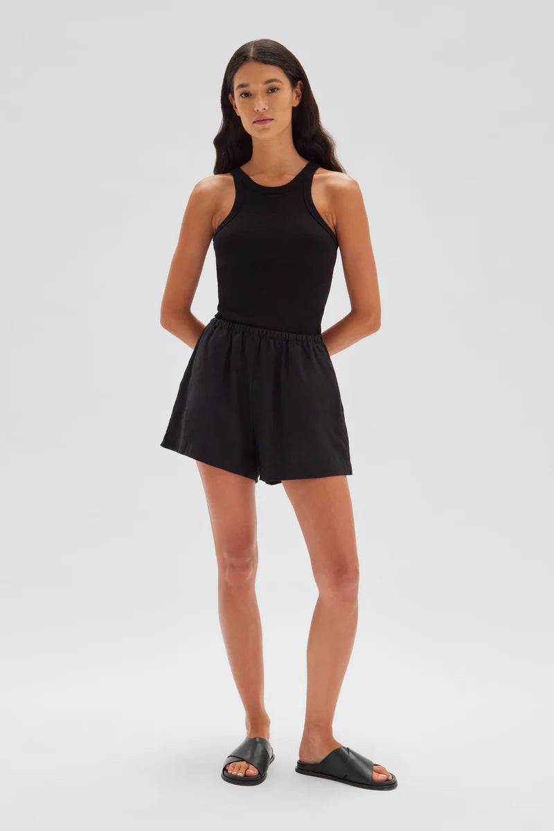 Stella Linen Short - Black