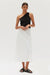 Stella Linen Bias Skirt - White